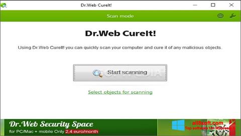 स्क्रीनशॉट Dr.Web CureIt Windows 8