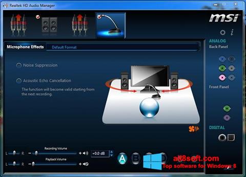 स्क्रीनशॉट Realtek Audio Driver Windows 8