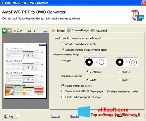 स्क्रीनशॉट PDF to DWG Converter Windows 8