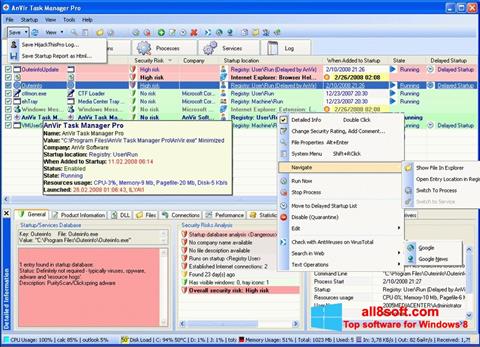 स्क्रीनशॉट AnVir Task Manager Windows 8