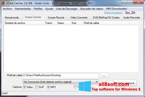 स्क्रीनशॉट aTube Catcher Windows 8