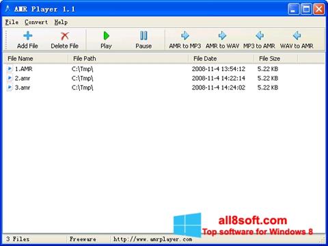 स्क्रीनशॉट AMR Player Windows 8