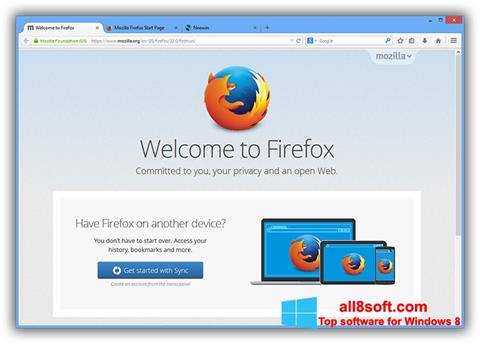 स्क्रीनशॉट Mozilla Firefox Offline Installer Windows 8