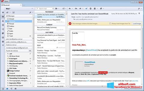 स्क्रीनशॉट Opera Mail Windows 8
