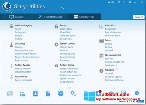 स्क्रीनशॉट Glary Utilities Pro Windows 8
