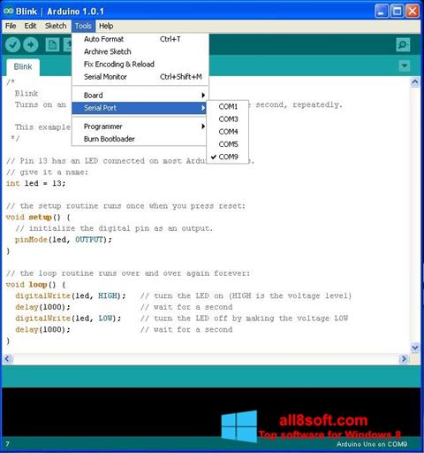 स्क्रीनशॉट Arduino Windows 8
