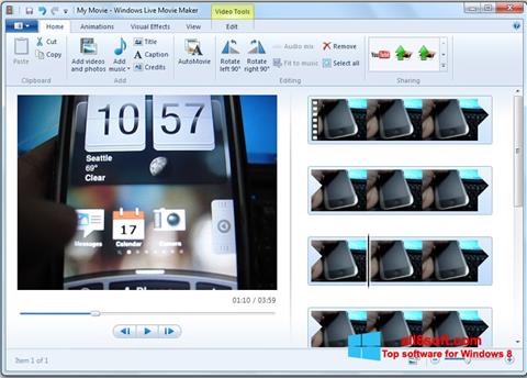 स्क्रीनशॉट Windows Live Movie Maker Windows 8