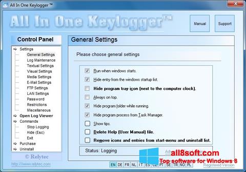 स्क्रीनशॉट Keylogger Windows 8