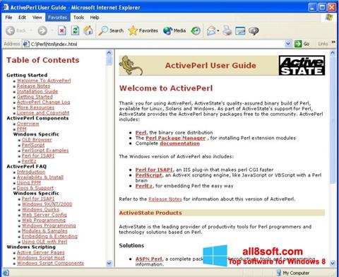 स्क्रीनशॉट ActivePerl Windows 8