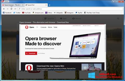 स्क्रीनशॉट Opera Developer Windows 8