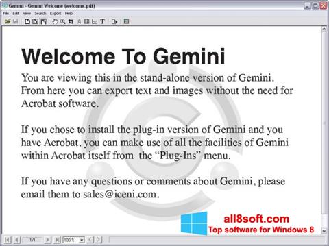 स्क्रीनशॉट Gemini Windows 8