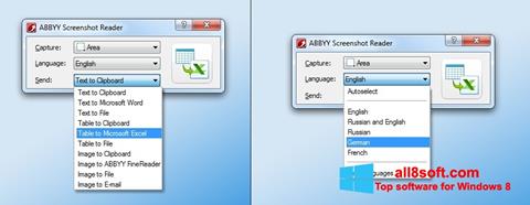 स्क्रीनशॉट ABBYY Screenshot Reader Windows 8