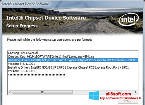 स्क्रीनशॉट Intel Chipset Device Software Windows 8