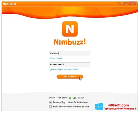 स्क्रीनशॉट Nimbuzz Windows 8