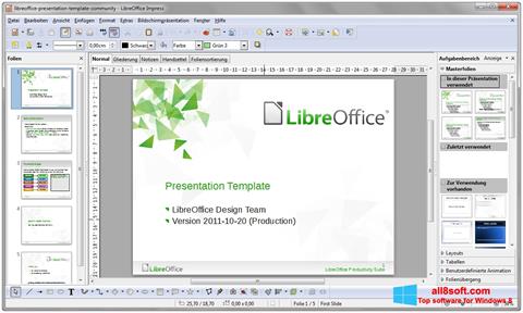 स्क्रीनशॉट LibreOffice Windows 8