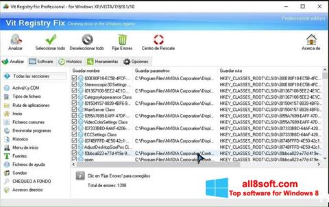 स्क्रीनशॉट Vit Registry Fix Windows 8