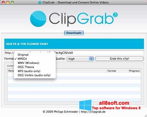 स्क्रीनशॉट ClipGrab Windows 8