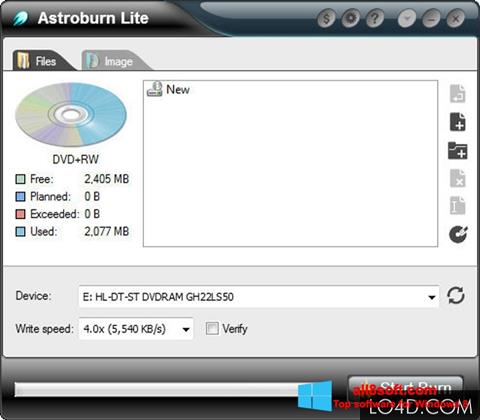 स्क्रीनशॉट Astroburn Lite Windows 8