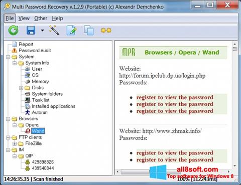 स्क्रीनशॉट Multi Password Recovery Windows 8