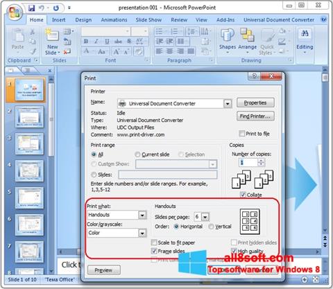 स्क्रीनशॉट Microsoft PowerPoint Windows 8