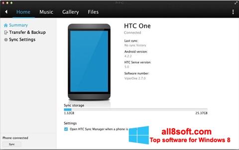 स्क्रीनशॉट HTC Sync Windows 8