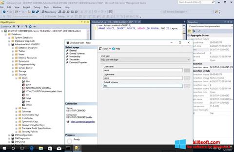 स्क्रीनशॉट Microsoft SQL Server Windows 8