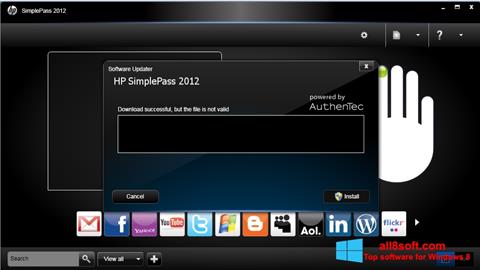 स्क्रीनशॉट HP SimplePass Windows 8