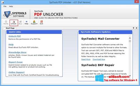 स्क्रीनशॉट PDF Unlocker Windows 8