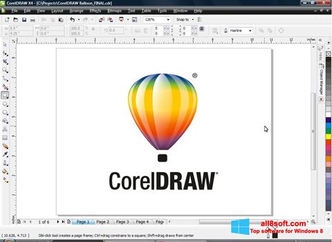 स्क्रीनशॉट CorelDRAW Windows 8