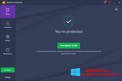 स्क्रीनशॉट Avast! Pro Antivirus Windows 8