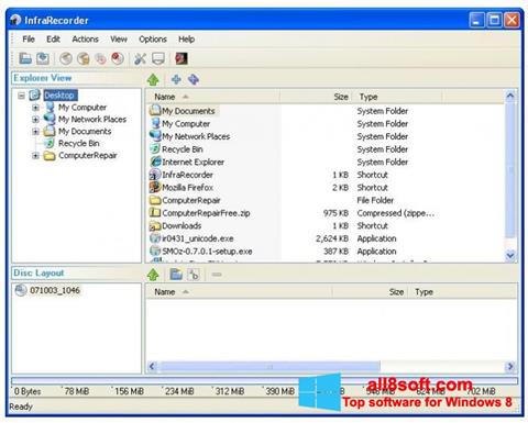 स्क्रीनशॉट InfraRecorder Windows 8