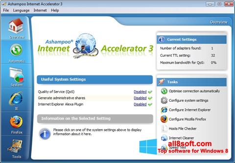 स्क्रीनशॉट Ashampoo Internet Accelerator Windows 8