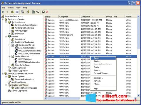 स्क्रीनशॉट DeviceLock Windows 8