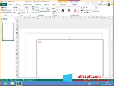 स्क्रीनशॉट Microsoft Publisher Windows 8