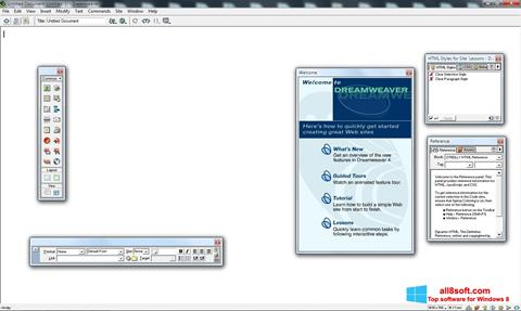 स्क्रीनशॉट Macromedia Dreamweaver Windows 8