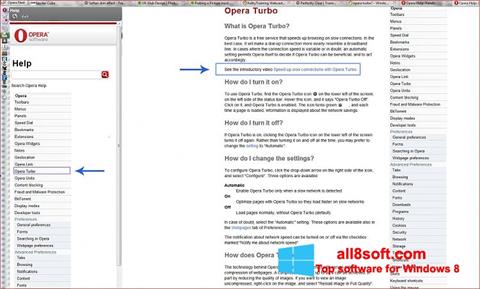 स्क्रीनशॉट Opera Turbo Windows 8