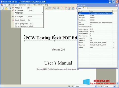 स्क्रीनशॉट Foxit PDF Editor Windows 8